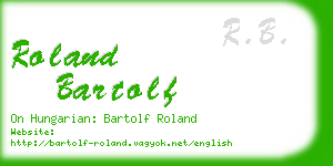 roland bartolf business card